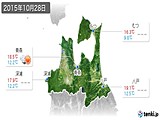 2015年10月28日の青森県の実況天気