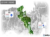 2015年11月09日の京都府の実況天気