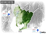 2015年11月17日の愛知県の実況天気