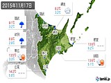 2015年11月17日の道東の実況天気