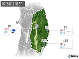2015年11月18日の岩手県の実況天気