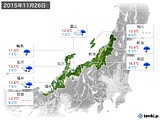 2015年11月26日の北陸地方の実況天気