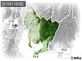 2015年11月28日の愛知県の実況天気