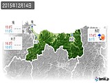 2015年12月14日の鳥取県の実況天気