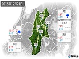 2015年12月21日の長野県の実況天気