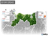 2015年12月24日の鳥取県の実況天気