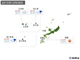 2015年12月26日の沖縄地方の実況天気