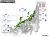 2015年12月26日の北陸地方の実況天気