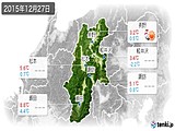 2015年12月27日の長野県の実況天気