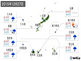 2015年12月27日の沖縄県の実況天気