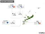 2015年12月28日の沖縄地方の実況天気