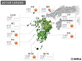 2015年12月29日の九州地方の実況天気