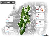 2015年12月29日の長野県の実況天気