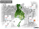 2016年01月03日の兵庫県の実況天気