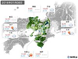 2016年01月08日の近畿地方の実況天気