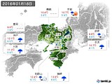 2016年01月18日の近畿地方の実況天気