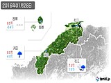 2016年01月28日の島根県の実況天気