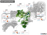 2016年02月04日の近畿地方の実況天気