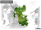 2016年02月14日の大分県の実況天気