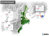 2016年02月26日の三重県の実況天気