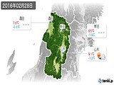 2016年02月28日の山形県の実況天気