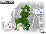 2016年02月29日の岐阜県の実況天気