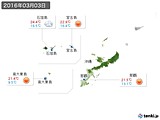 2016年03月03日の沖縄地方の実況天気