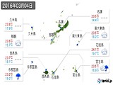 2016年03月04日の沖縄県の実況天気