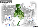2016年04月01日の兵庫県の実況天気