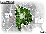 2016年04月05日の山梨県の実況天気