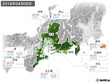 2016年04月06日の東海地方の実況天気