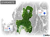 2016年04月07日の岐阜県の実況天気