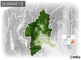 2016年04月11日の群馬県の実況天気