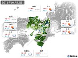 2016年04月12日の近畿地方の実況天気