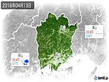 2016年04月13日の岡山県の実況天気