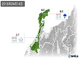 2016年04月14日の石川県の実況天気