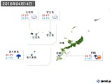 実況天気(2016年04月14日)