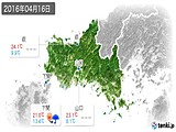 2016年04月16日の山口県の実況天気
