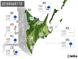 2016年04月17日の道東の実況天気