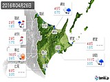 2016年04月26日の道東の実況天気