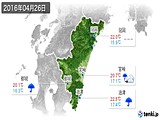 2016年04月26日の宮崎県の実況天気