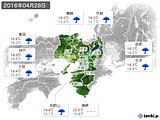 2016年04月28日の近畿地方の実況天気