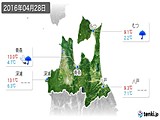 2016年04月28日の青森県の実況天気