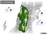 2016年04月28日の山形県の実況天気
