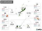 実況天気(2016年04月28日)