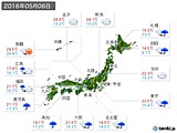 2016年05月06日の実況天気