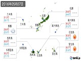 2016年05月07日の沖縄県の実況天気