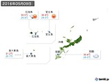 2016年05月09日の沖縄地方の実況天気