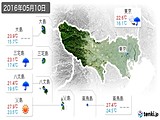 2016年05月10日の東京都の実況天気