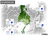 2016年05月16日の兵庫県の実況天気